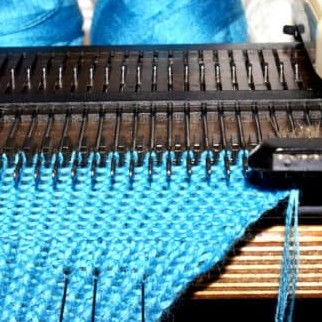 knitting on a home knitting machine